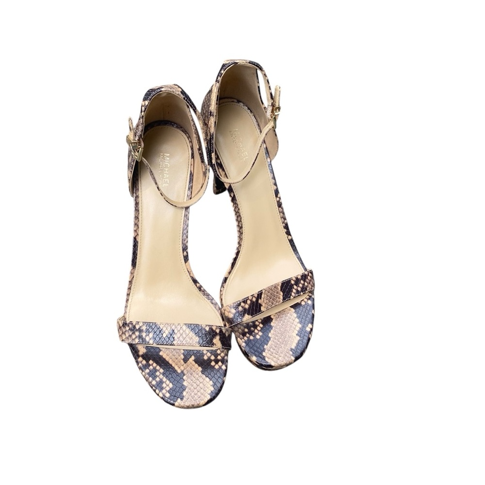 Michael Kors Snakeskin Patterned Ankle Strap Sandals‎ Size 11